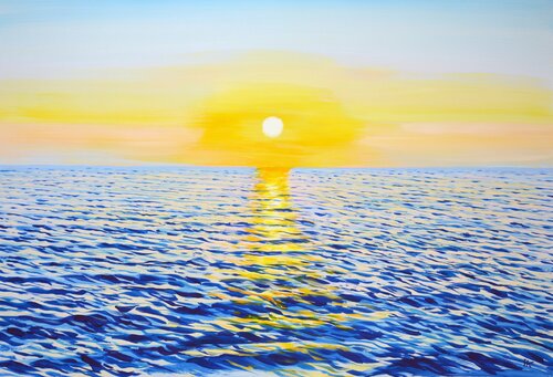 Seascape. Sunny road. von Iryna Kastsova, Malerei kaufen auf Singulart