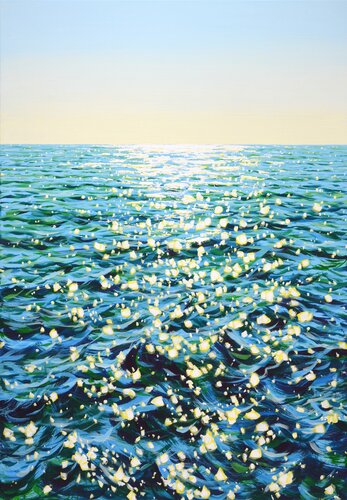 Ocean waves. Light van Iryna Kastsova, Schilderij te koop op Singulart