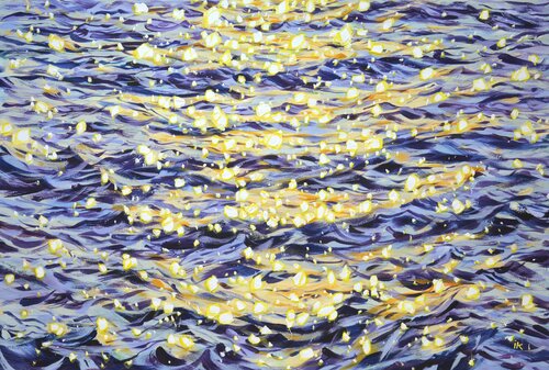 Evening glare on the water 8. von Iryna Kastsova, Malerei kaufen auf Singulart
