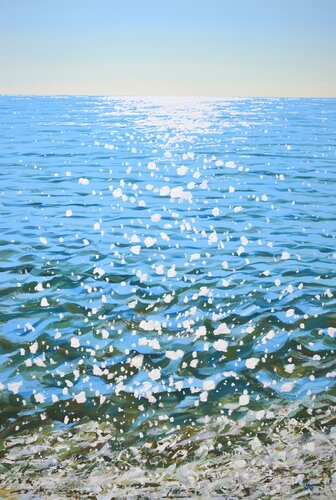 Blue water. Glare. von Iryna Kastsova, Malerei kaufen auf Singulart