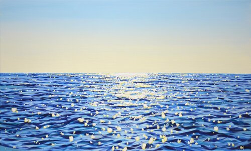 Sea. Light on the water. di Iryna Kastsova, Pittura in vendita su Singulart