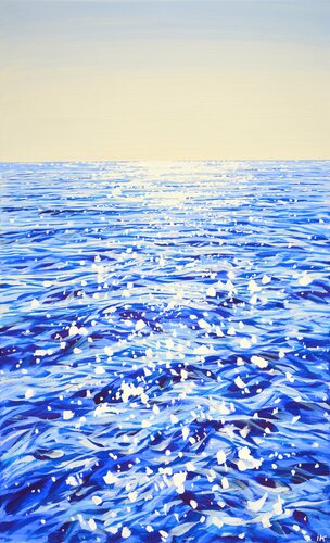 Ocean. Light on the water. van Iryna Kastsova, Schilderij te koop op Singulart