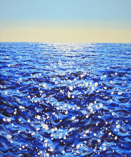 Blue water. Light. di Iryna Kastsova, Pittura in vendita su Singulart