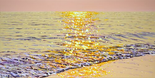 Pink evening. Sea 2. von Iryna Kastsova, Malerei kaufen auf Singulart