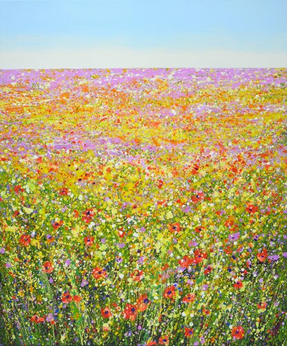 Flower field 7. by Iryna Kastsova, Painting for Sale on Singulart