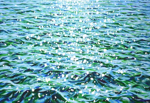 Glare on the water 10. di Iryna Kastsova, Pittura in vendita su Singulart