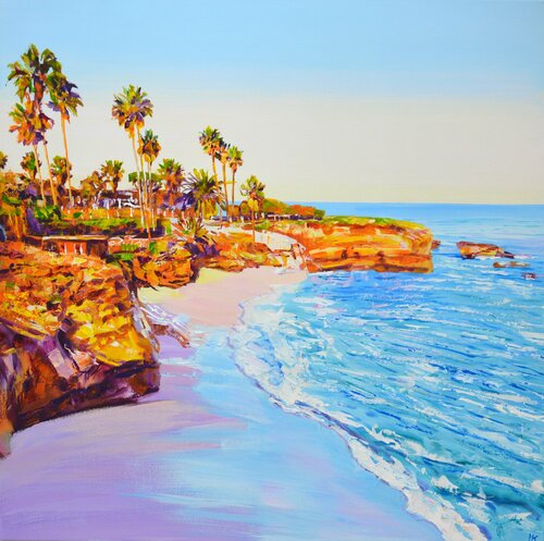San Diego Beach (California) von Iryna Kastsova, Malerei kaufen auf Singulart