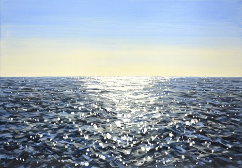 Ocean. Light on the water 21. par Iryna Kastsova, Peinture en vente sur Singulart