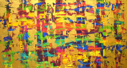 Abstract expression with gold. di Iryna Kastsova, Pittura in vendita su Singulart