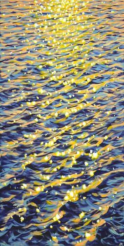 Sunset. Glare on the water. von Iryna Kastsova, Malerei kaufen auf Singulart