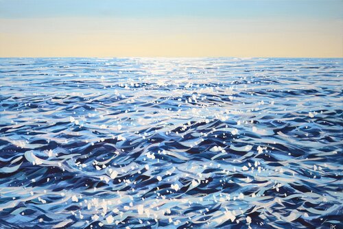 Blue ocean. Glare 3. par Iryna Kastsova, Peinture en vente sur Singulart