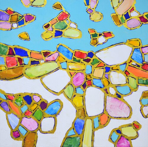 Gold all around di Iryna Kastsova, Pittura in vendita su Singulart