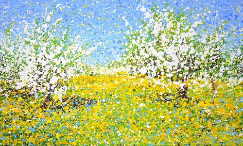 Spring. Gardens bloom. par Iryna Kastsova, Peinture en vente sur Singulart