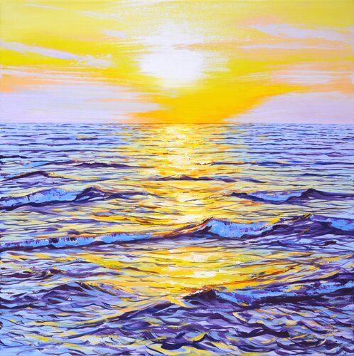 Ocean. Sunset 5. par Iryna Kastsova, Peinture en vente sur Singulart