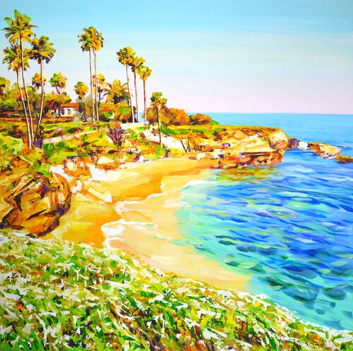 San Diego Beach. California. von Iryna Kastsova, Malerei kaufen auf Singulart