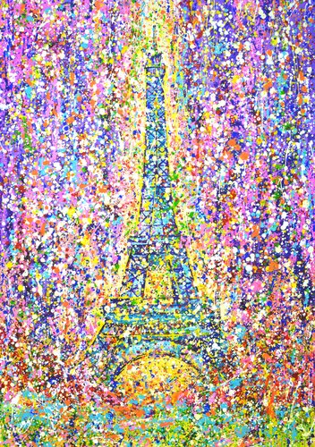 Holiday. Eiffel Tower. von Iryna Kastsova, Malerei kaufen auf Singulart