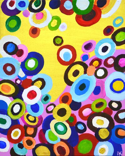 Circles on gold 2. di Iryna Kastsova, Pittura in vendita su Singulart
