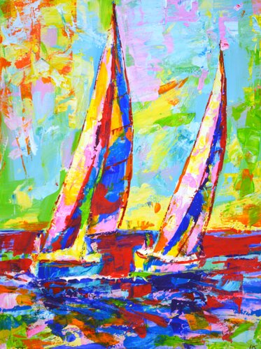 Sailboats 2. di Iryna Kastsova, Pittura in vendita su Singulart