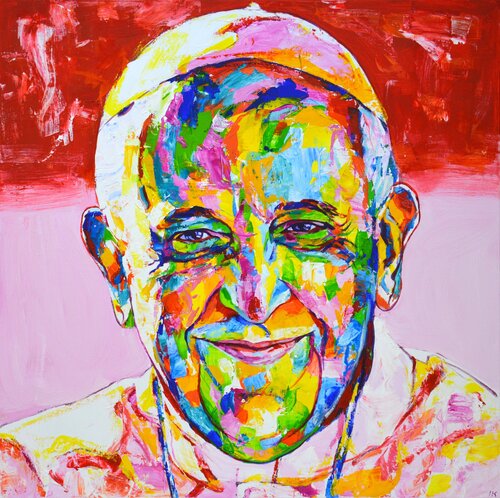 Francis (Pope). de Iryna Kastsova, Pintura a la venta en Singulart