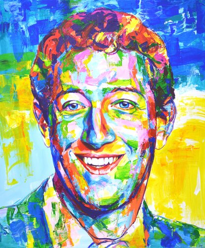 Mark Zuckerberg by Iryna Kastsova, Painting for Sale on Singulart