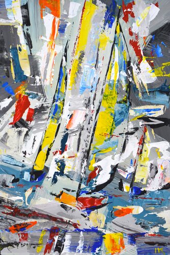 Abstract Regatta 2. par Iryna Kastsova, Peinture en vente sur Singulart