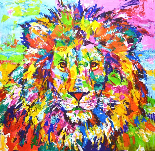 A lion. von Iryna Kastsova, Malerei kaufen auf Singulart
