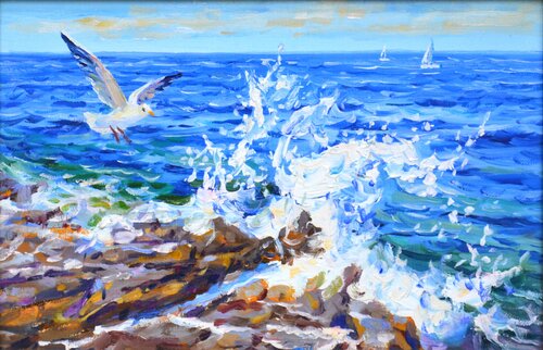 Sea. Gull. von Iryna Kastsova, Malerei kaufen auf Singulart