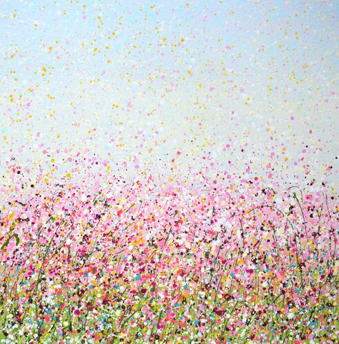 Pale pink field. par Iryna Kastsova, Peinture en vente sur Singulart
