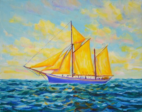 Sailboat 19. by Iryna Kastsova, Painting for Sale on Singulart