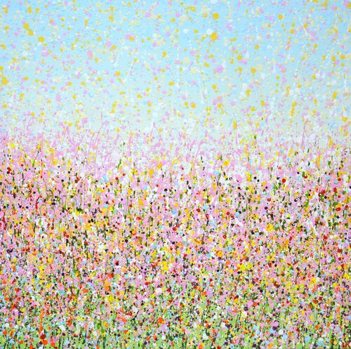 Pale pink field 2. par Iryna Kastsova, Peinture en vente sur Singulart
