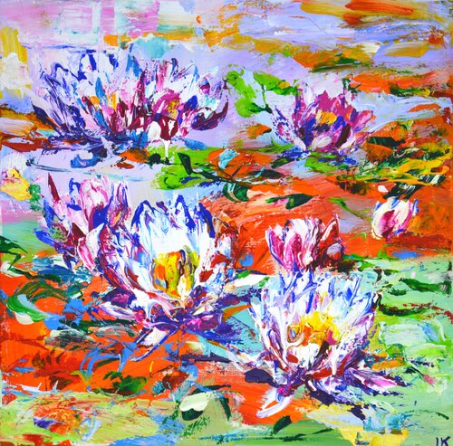 Water lilies 3. von Iryna Kastsova, Malerei kaufen auf Singulart