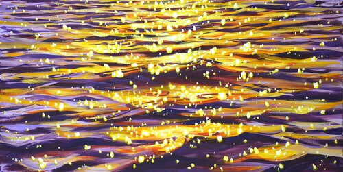 Evening glare on the water 6. by Iryna Kastsova, Painting for Sale on Singulart