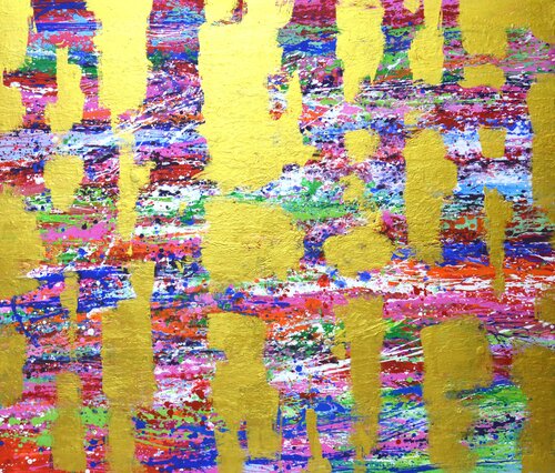 Expression with  gold 35 di Iryna Kastsova, Pittura in vendita su Singulart