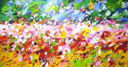 Summer. Flower field 17. di Iryna Kastsova, Pittura in vendita su Singulart