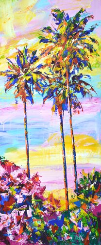 Palm trees 9. van Iryna Kastsova, Schilderij te koop op Singulart