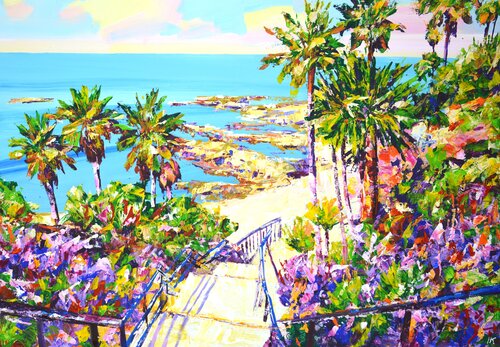 Road to the ocean. di Iryna Kastsova, Pittura in vendita su Singulart