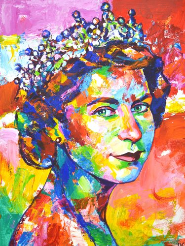Queen Elizabeth II. by Iryna Kastsova, Painting for Sale on Singulart