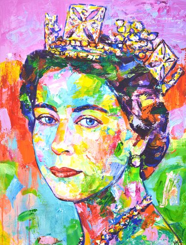 Queen Elizabeth II by Iryna Kastsova, Painting for Sale on Singulart