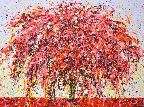 The Red tree 2. van Iryna Kastsova, Schilderij te koop op Singulart
