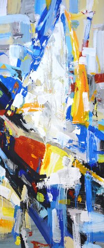 Abstract sailboat. di Iryna Kastsova, Pittura in vendita su Singulart