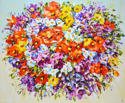 Abstract bouquet 23. par Iryna Kastsova, Peinture en vente sur Singulart