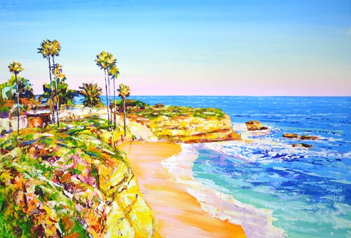 California. Ocean. Beach 3. di Iryna Kastsova, Pittura in vendita su Singulart