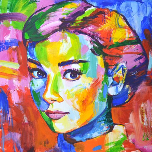 Audrey Hepburn de Iryna Kastsova, Pintura a la venta en Singulart