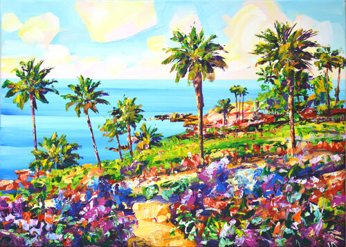 Summer in California di Iryna Kastsova, Pittura in vendita su Singulart