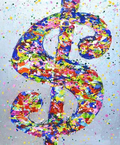 Dollar Sign 2 van Iryna Kastsova, Schilderij te koop op Singulart