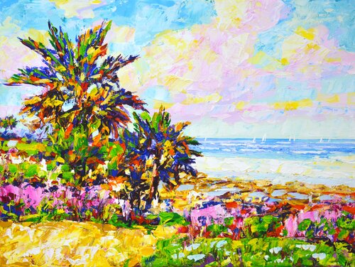 Palms. Ocean 12 von Iryna Kastsova, Malerei kaufen auf Singulart