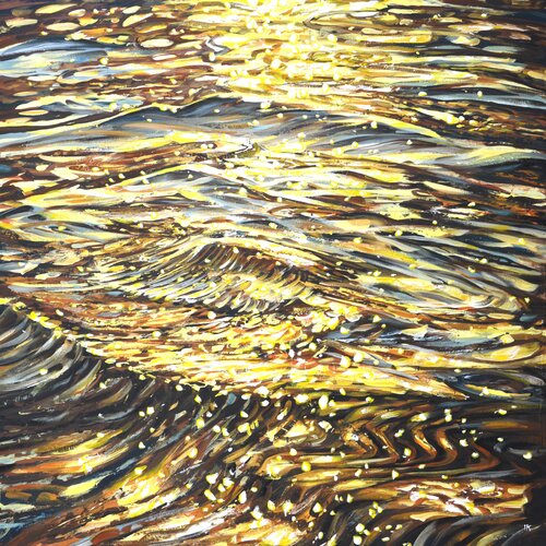 Evening glare on the water 9 von Iryna Kastsova, Malerei kaufen auf Singulart