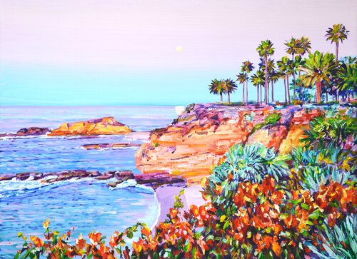 Evening. Laguna Beach von Iryna Kastsova, Malerei kaufen auf Singulart