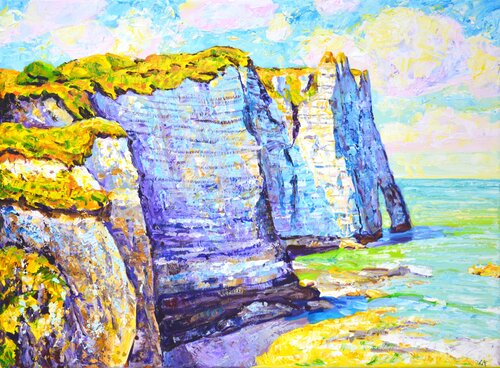 Cliffs of Normandy di Iryna Kastsova, Pittura in vendita su Singulart
