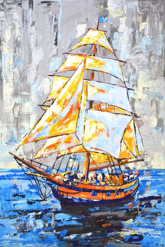 Ship 6. par Iryna Kastsova, Peinture en vente sur Singulart
